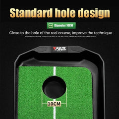 Golf Putting Mat PGM Adjustable Slope Portable Indoor Golf Putter Trainer Anti-slip Rubber Practice Mat with Ball Return Fairway