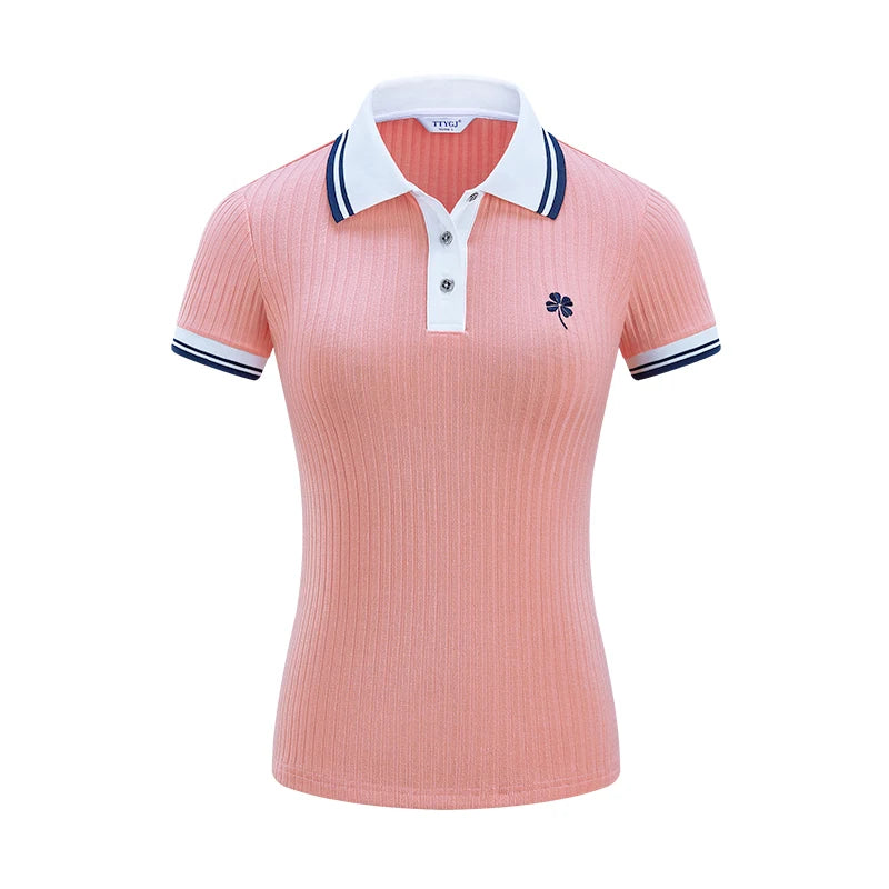 Women's Polo Slim Fit T-shirt and Skirt Set