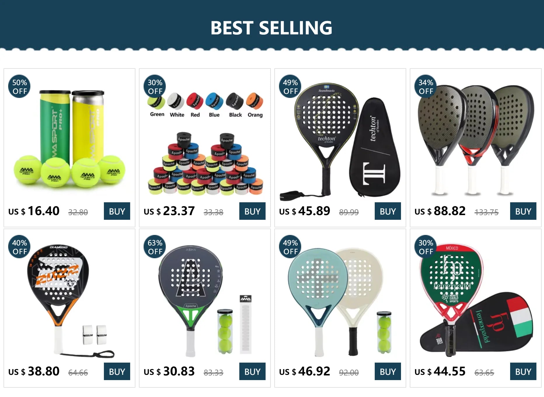 Padel Racket 3D Hexgon with Cover Bag