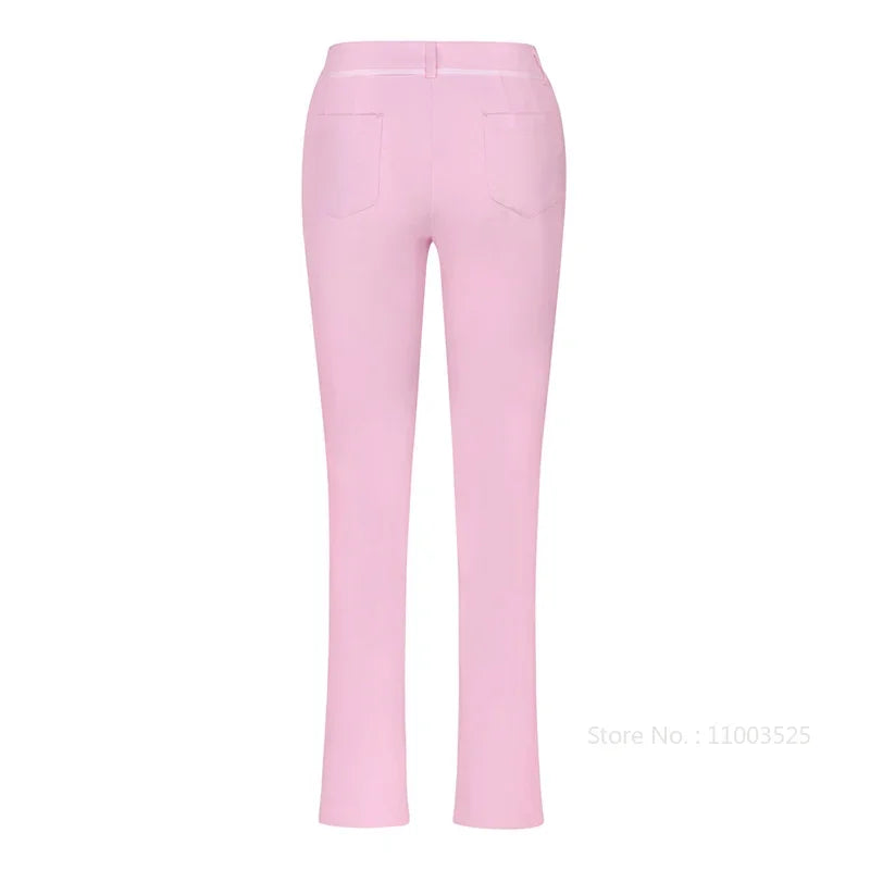 Womens Split High Waist Golf Trousers
