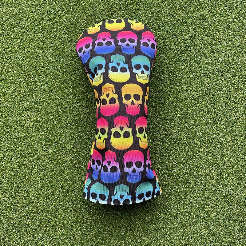 Colored Skulls Canvas Golf Woods Headcovers