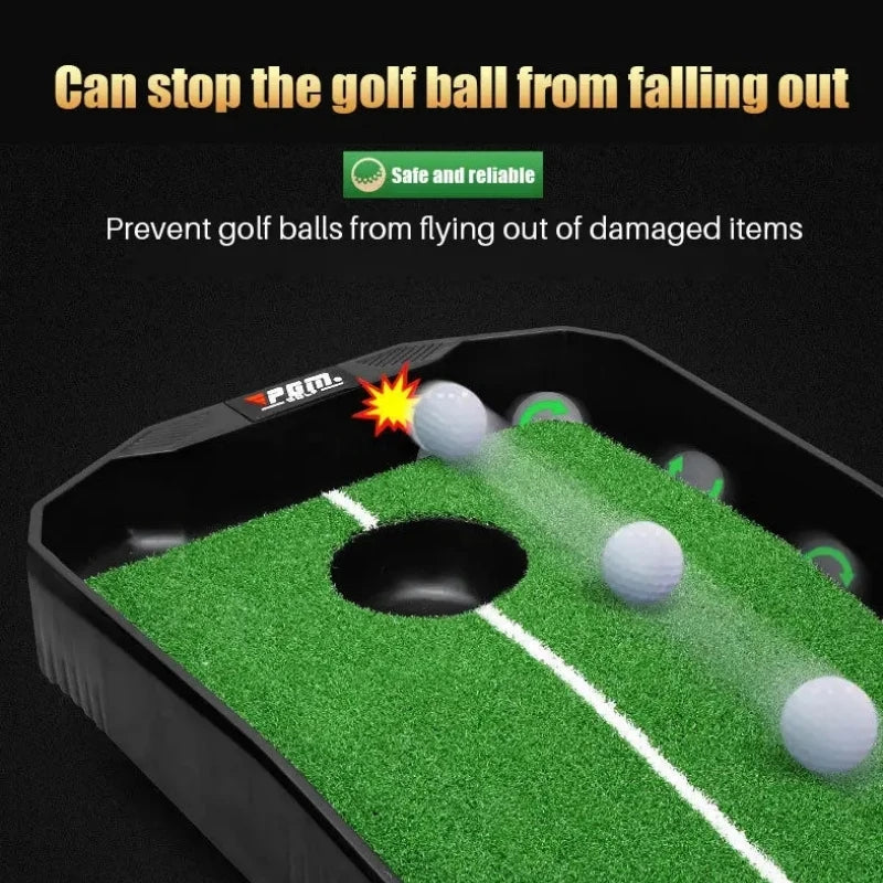 Golf Putting Mat PGM Adjustable Slope Portable Indoor Golf Putter Trainer Anti-slip Rubber Practice Mat with Ball Return Fairway