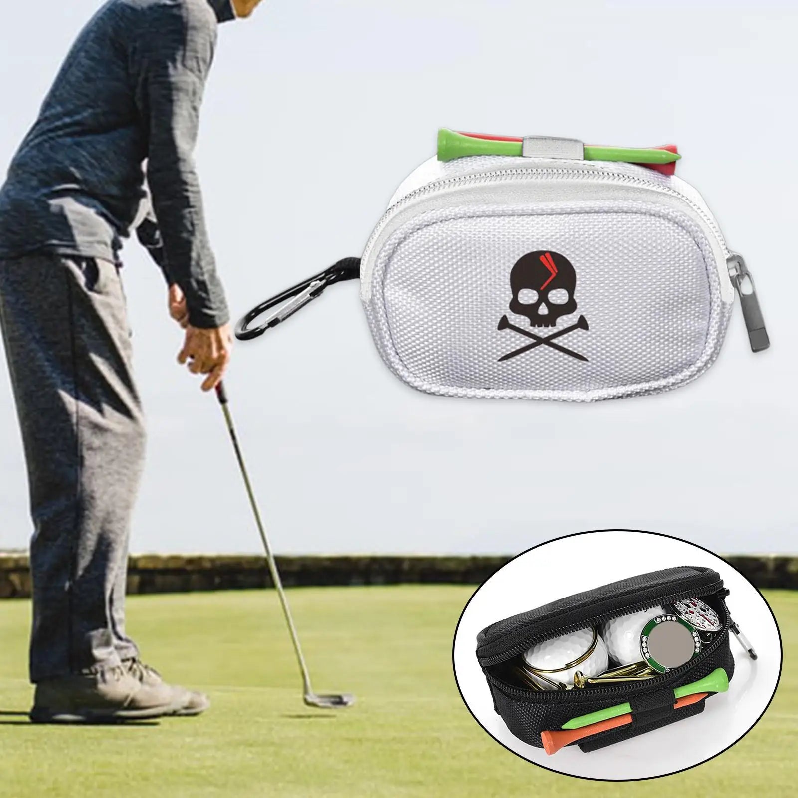 Golf Pouch Bag For Tees, Ball Markers and Pitch Repairers