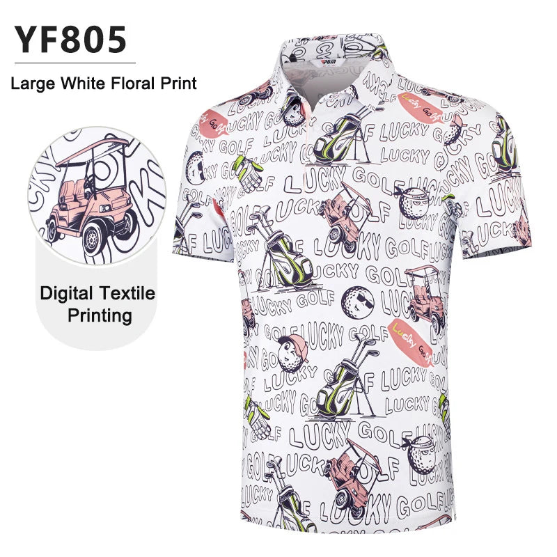 PGM Printed Golf Polo Tshirt