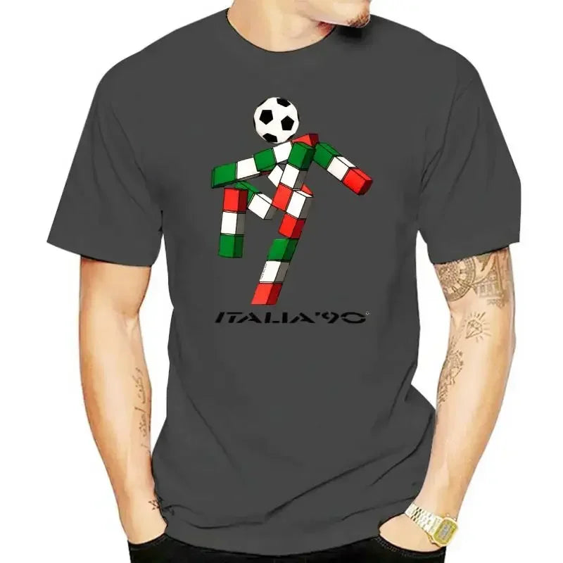Mens Retro Italia 90 Football T-Shirt