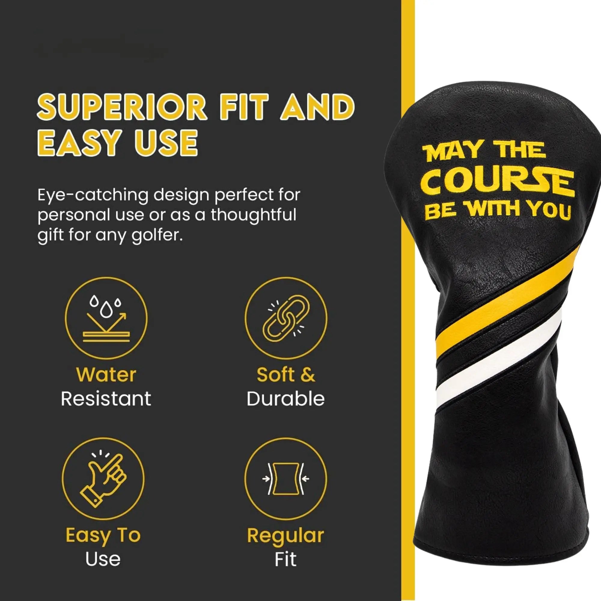 May The Force Be With You Golf Club Headcovers (Driver, Fairway Wood & Hybrid)
