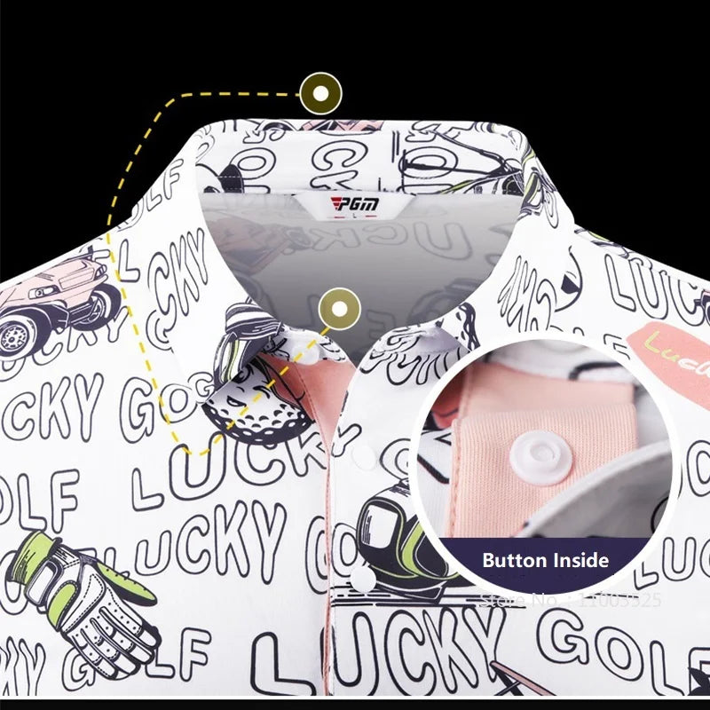 PGM Printed Golf Polo Tshirt