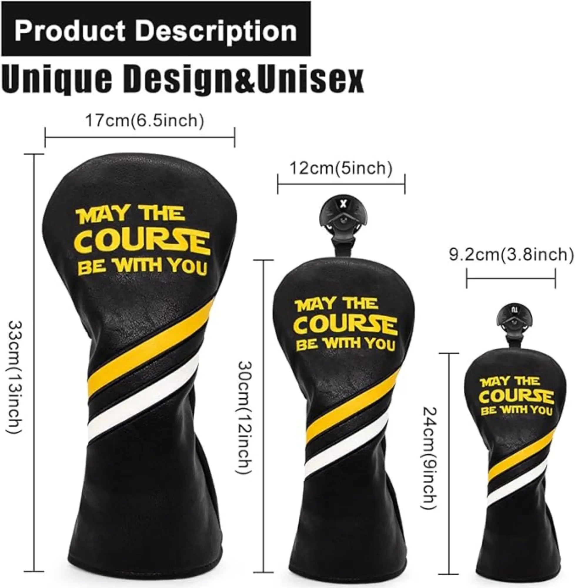 May The Force Be With You Golf Club Headcovers (Driver, Fairway Wood & Hybrid)