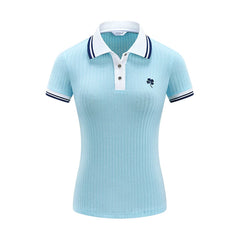 Women's Polo Slim Fit T-shirt and Skirt Set