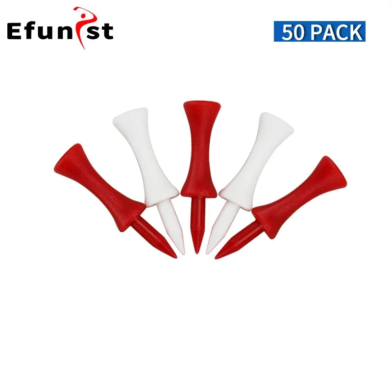 Multi Coloured Golf Tees (50 Pcs - 37mm to 70mm)