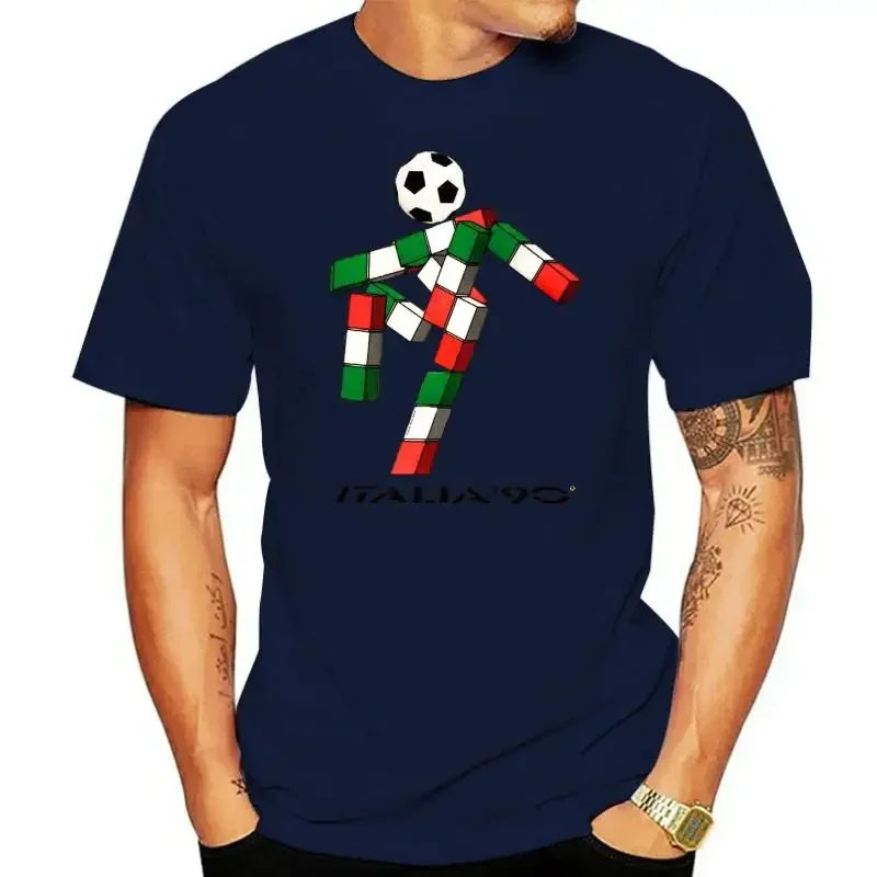 Mens Retro Italia 90 Football T-Shirt