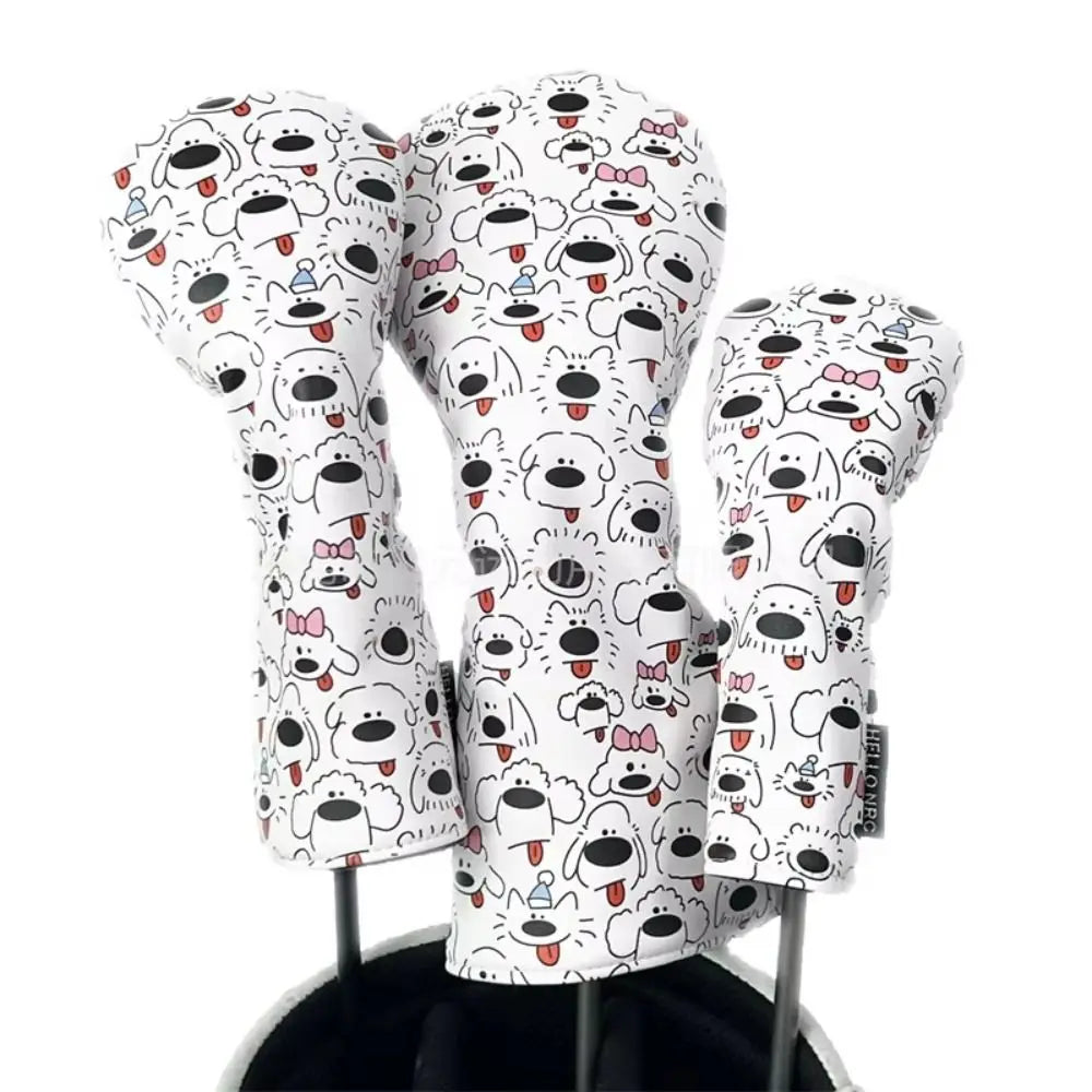 Puppy Pattern Golf Club Headcovers (Driver, Fairway wood & Hybrid