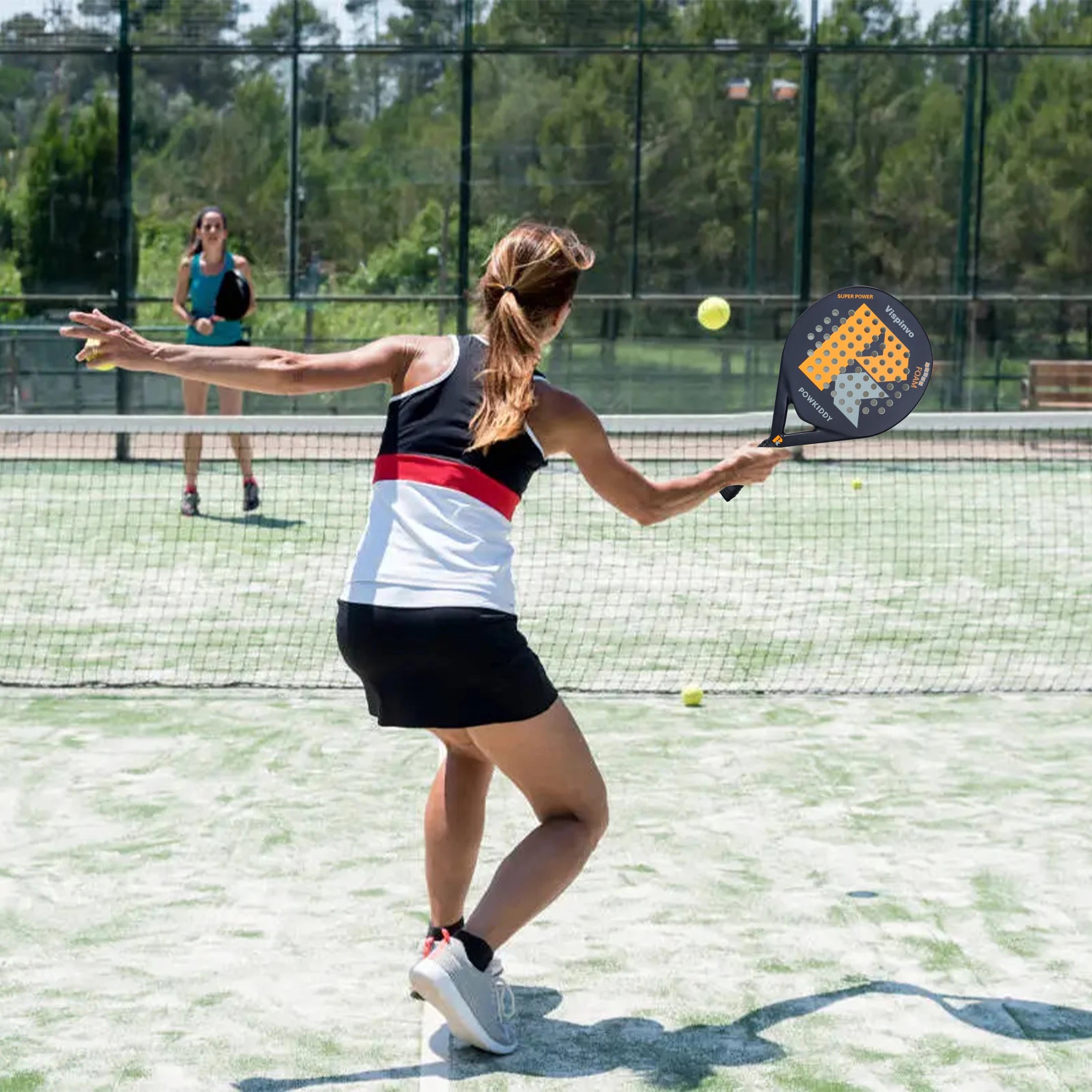 POWKIDDY Tennis Racket | Padel Racket, Made of Ultra Light Carbon Fiber Material, with Strong Elasticity and Good Quality