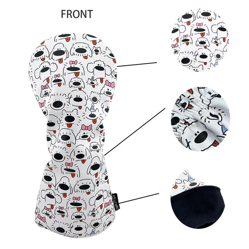 Puppy Pattern Golf Club Headcovers (Driver, Fairway wood & Hybrid