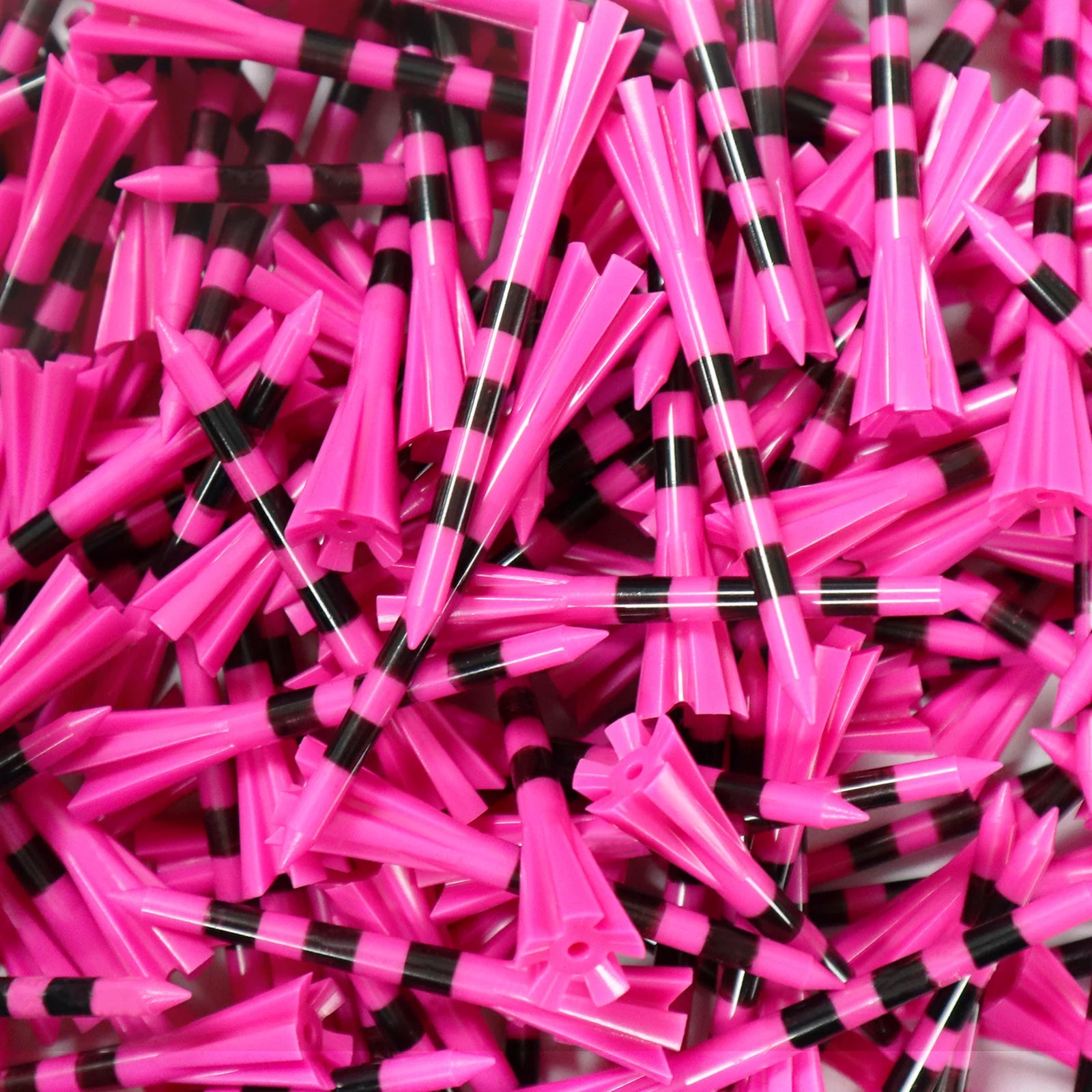 Plastic Unbreakable 5 Prongs Head Tee with Stripe Markers 50pcs