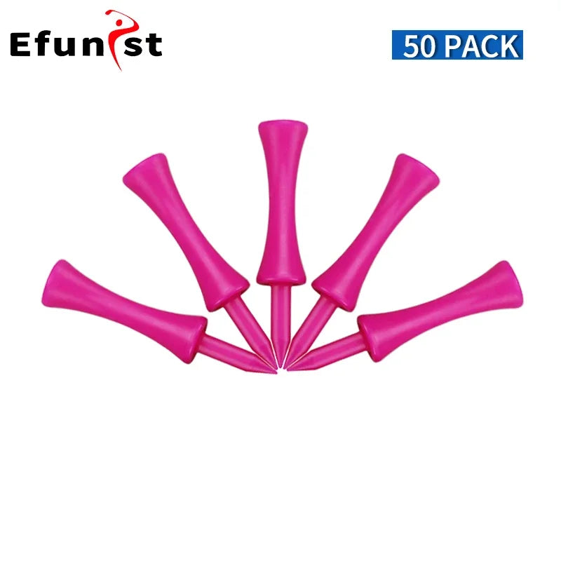 Multi Coloured Golf Tees (50 Pcs - 37mm to 70mm)
