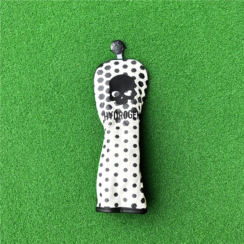 Embroidered Skull Hydrogen Design Golf Headcover (Driver, Fairway wood & Hybrid)