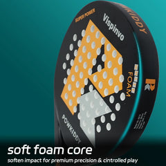 POWKIDDY Tennis Racket | Padel Racket, Made of Ultra Light Carbon Fiber Material, with Strong Elasticity and Good Quality